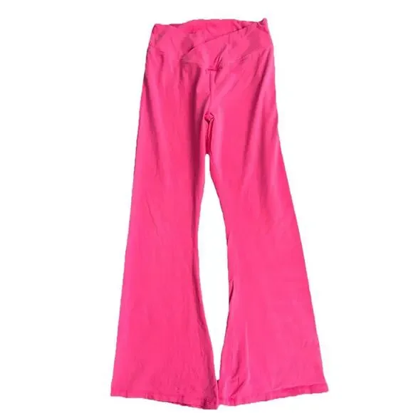 Vintage Y2K Victoria's Secret All PINK Sz XL Boot Yoga Pants V Front Flare 90's - Picture 2 of 9